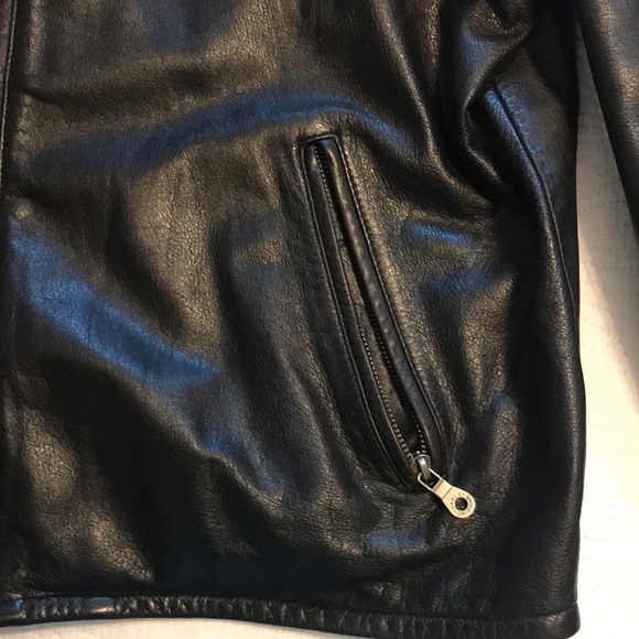 HARLEY-DAVIDSON BLACK LEATHER MID-WEIGHT JACKET XL ZIP FRONT W/HD HANGER - Picture 9 of 16